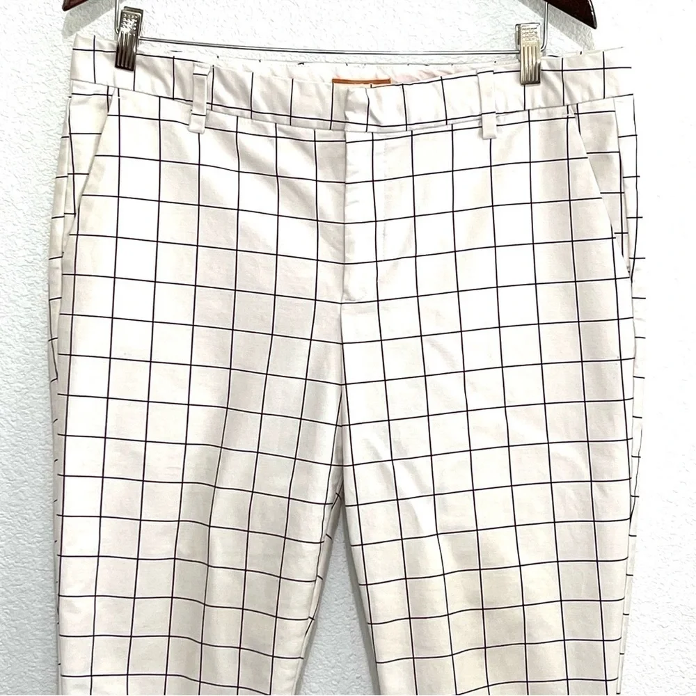 Joe Fresh Woman White Black Stripe Pants Size 12